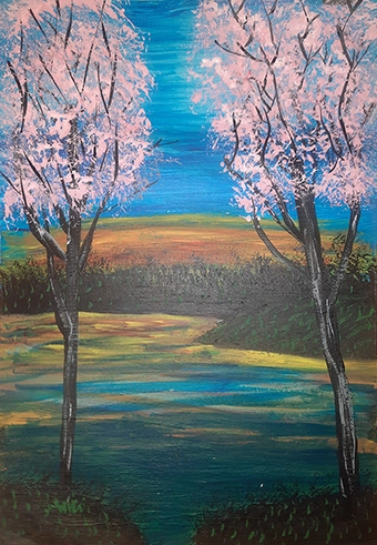 Cherry Blossoms on the lake